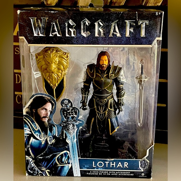 JAKKS PACIFIC WARCRAFT LOTHAR 6" ACTION FIGURE WITH ACCESSORIES  **NEW** - Picture 1 of 7